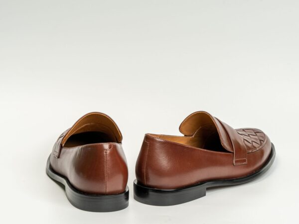 Pantofi dama casual, piele naturala, maro - imagine 2