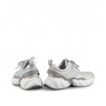Sneakers dama din piele naturala, argintii - imagine 3
