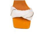 Saboti dama eleganti , piele naturala , accesoriu lantisor - imagine 2