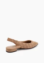 Balerini dama eleganti, piele naturala , bej - imagine 3