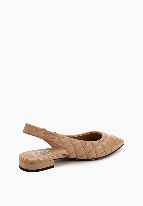 Balerini dama eleganti, piele naturala , bej - imagine 3