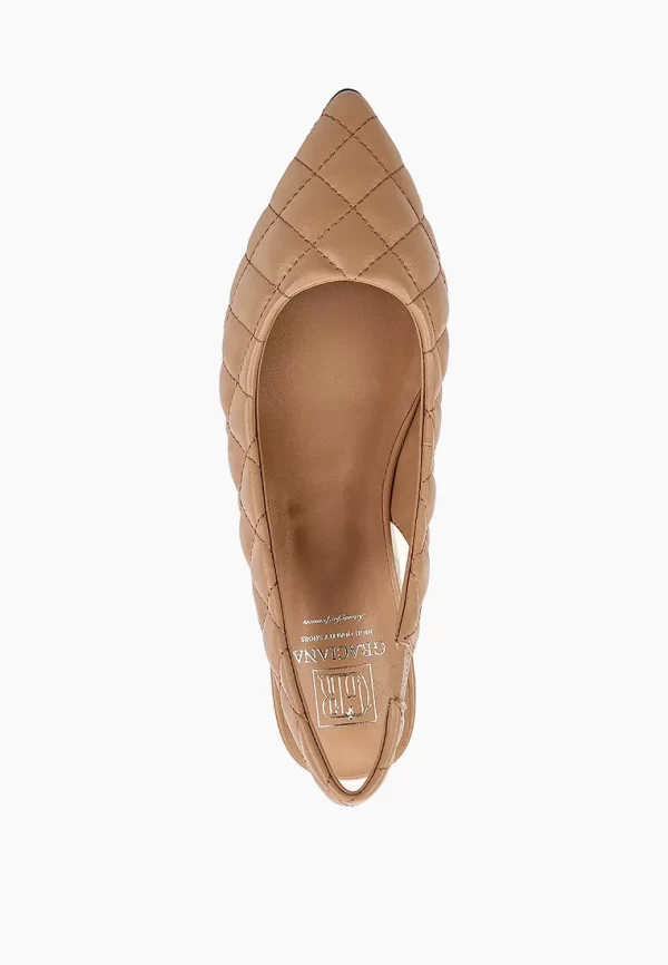 Balerini dama eleganti, piele naturala , bej - imagine 4