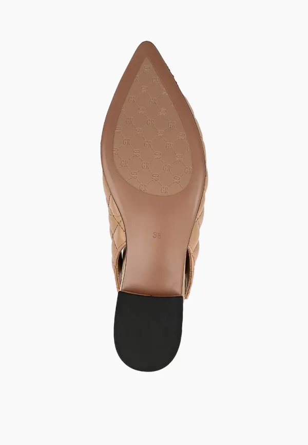 Balerini dama eleganti, piele naturala , bej - imagine 5