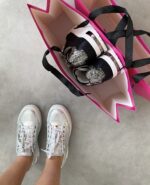 Sneakers dama din piele naturala , negrii - imagine 2