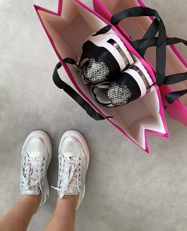 Sneakers dama din piele naturala , negrii - imagine 2