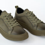 Pantofi barbati sport, piele naturala , kaki