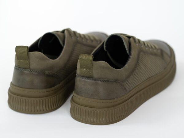 Pantofi barbati sport, piele naturala , kaki - imagine 3