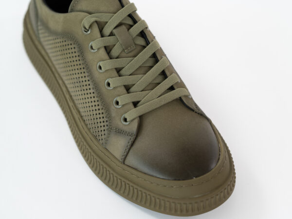 Pantofi barbati sport, piele naturala , kaki - imagine 2