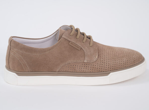 Pantofi sport barbati , piele intoarsa, bej - imagine 2