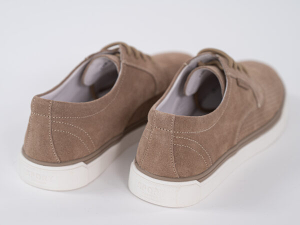 Pantofi sport barbati , piele intoarsa, bej - imagine 3