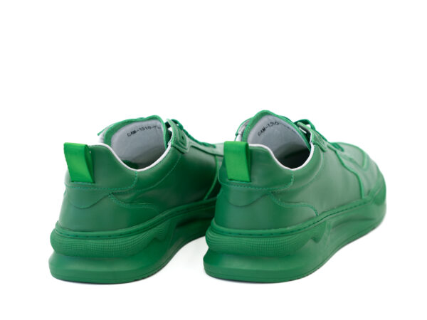 Pantofi barbati sport, piele naturala , verzi - imagine 3