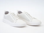 Pantofi barbati sport, piele naturala , albi