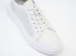 Pantofi barbati sport, piele naturala , albi - imagine 2