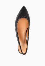 Balerini dama eleganti, piele naturala , negrii - imagine 3