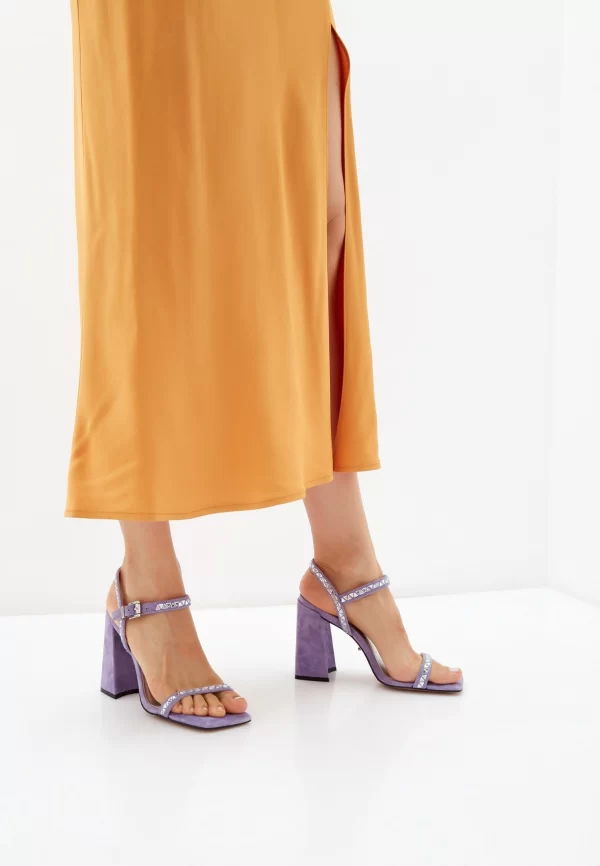 Sandale dama elegante , piele intoarsa - imagine 5