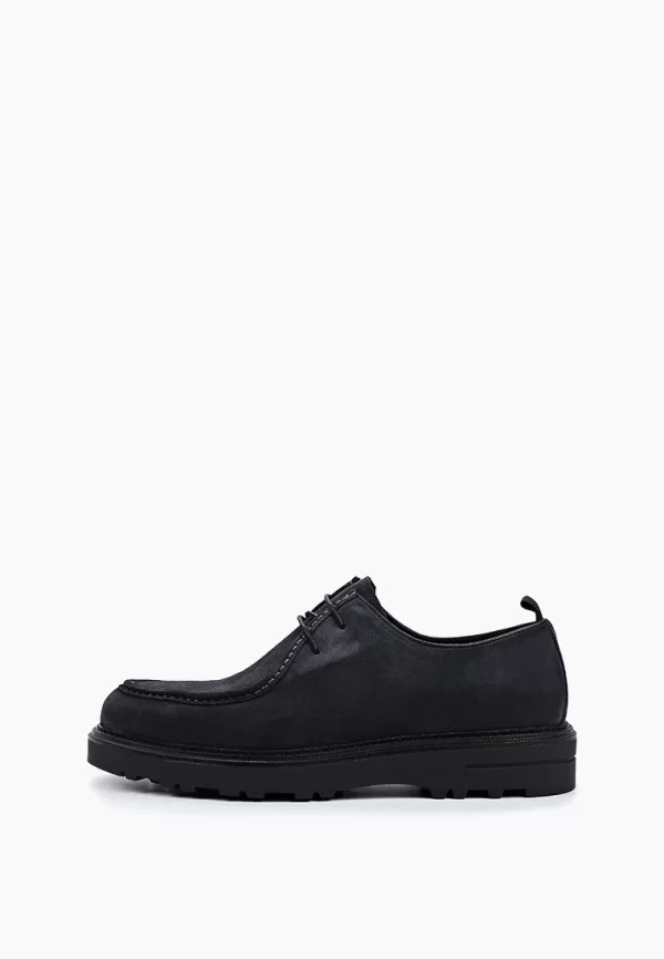 Pantofi casual barbati , piele intoarsa , bleumarin - imagine 5