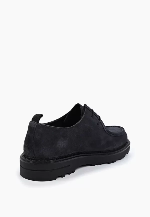 Pantofi casual barbati , piele intoarsa , bleumarin - imagine 4