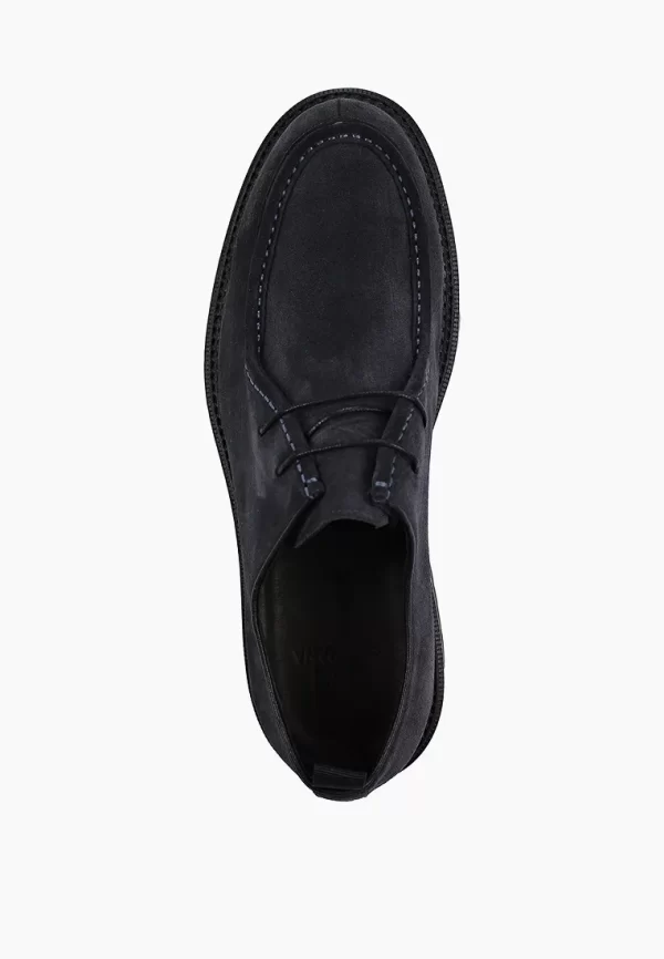 Pantofi casual barbati , piele intoarsa , bleumarin - imagine 3