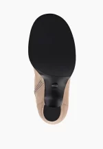 Cizme  elegante , piele intoarsa , bej C-55 - imagine 3