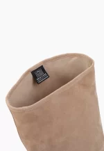 Cizme  elegante , piele intoarsa , bej C-55 - imagine 2
