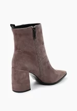 Botine elegante , piele intoarsa , bej inchis C822 - imagine 4