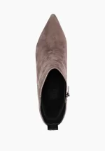 Botine elegante , piele intoarsa , bej inchis C822 - imagine 5