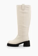 Cizme dama elegante , piele naturala , ivory - imagine 6