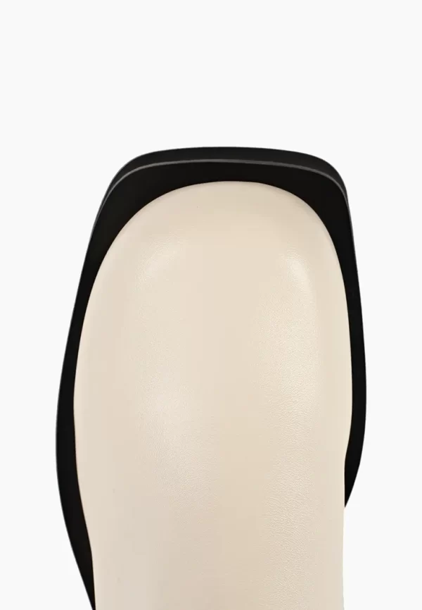 Cizme dama elegante , piele naturala , ivory - imagine 3