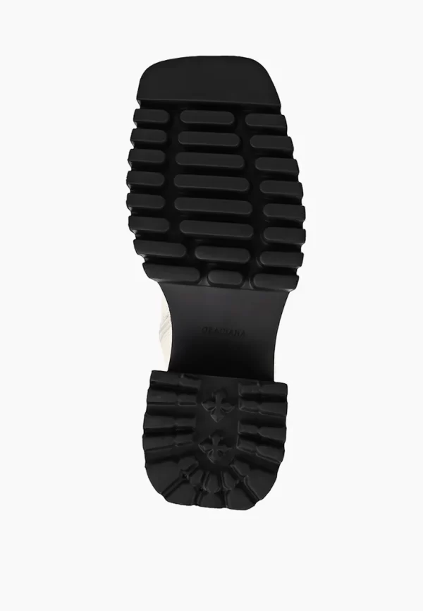 Cizme dama elegante , piele naturala , ivory - imagine 2