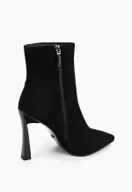 Botine elegante , piele intoarsa , negre C823 - imagine 3