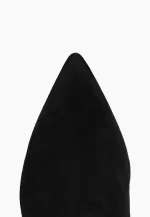 Botine elegante , piele intoarsa , negre C823 - imagine 4