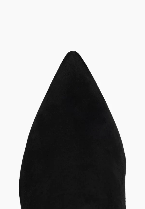 Botine elegante , piele intoarsa , negre C823 - imagine 4