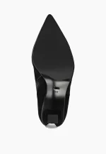 Botine elegante , piele intoarsa , negre C823 - imagine 5