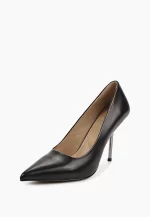 Pantofi Stiletto eleganti , piele naturala , cu toc argintiu