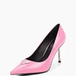 Pantofi Stiletto eleganti , piele lacuita , roz