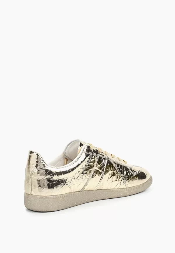 Sneakers dama din piele lucioasa , auriu - imagine 4