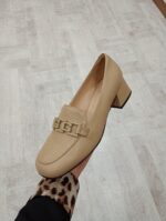 Pantofi dama bej cu accesoriu c863 - imagine 6