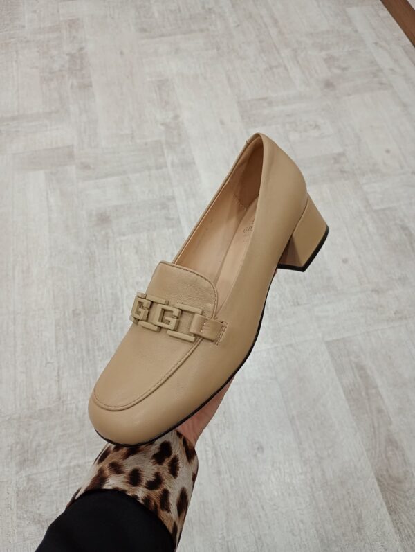 Pantofi dama bej cu accesoriu c863 - imagine 6