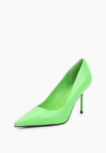 Pantofi Stiletto , piele naturala ,verde neon