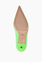 Pantofi Stiletto , piele naturala ,verde neon - imagine 2