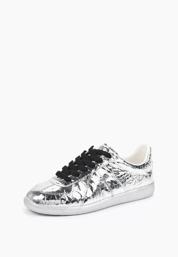 Sneakers dama din piele lucioasa , argintiu - imagine 5