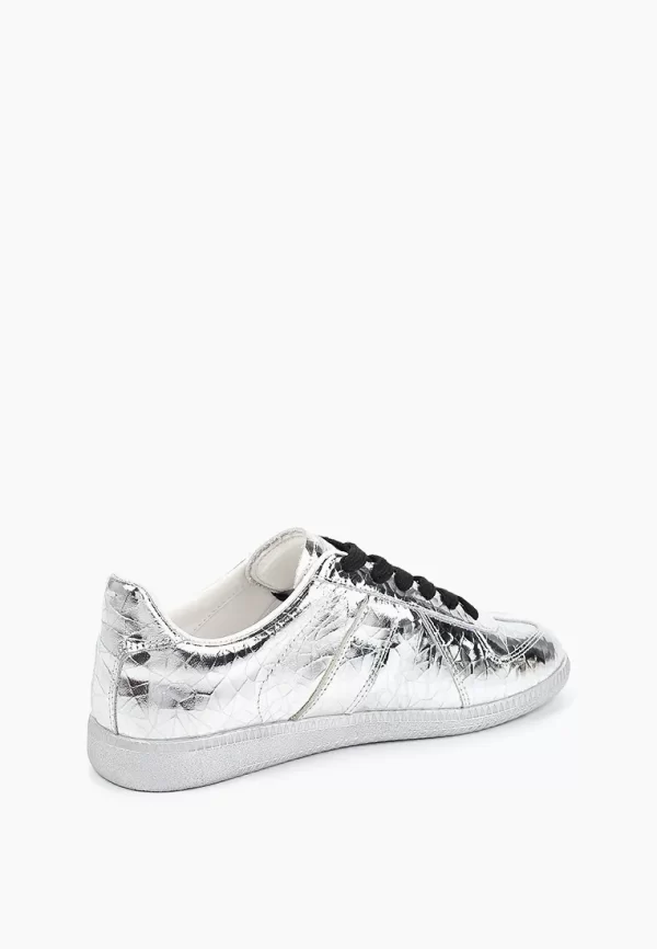 Sneakers dama din piele lucioasa , argintiu - imagine 4