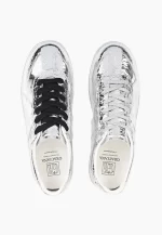 Sneakers dama din piele lucioasa , argintiu - imagine 3
