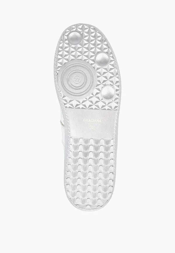 Sneakers dama din piele lucioasa , argintiu - imagine 2