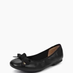 Balerini dama eleganti, piele naturala ,negri cu fundita