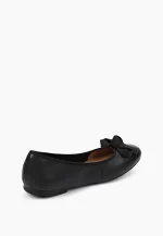 Balerini dama eleganti, piele naturala ,negri cu fundita - imagine 4