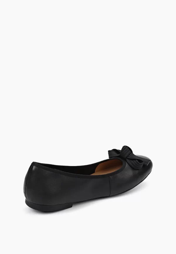 Balerini dama eleganti, piele naturala ,negri cu fundita - imagine 4