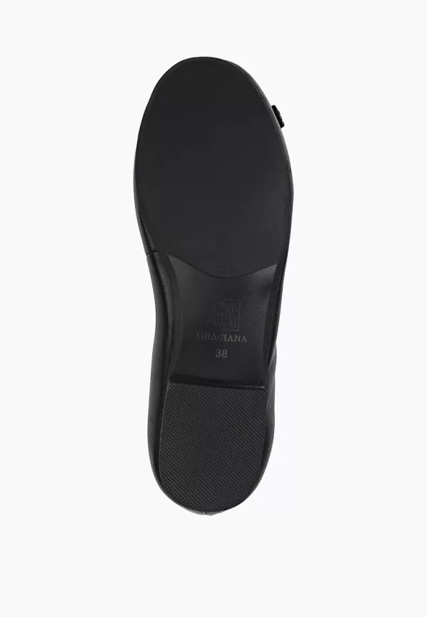 Balerini dama eleganti, piele naturala ,negri cu fundita - imagine 2