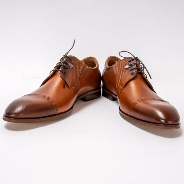 Pantofi eleganti barbati , piele naturala , maro - imagine 3