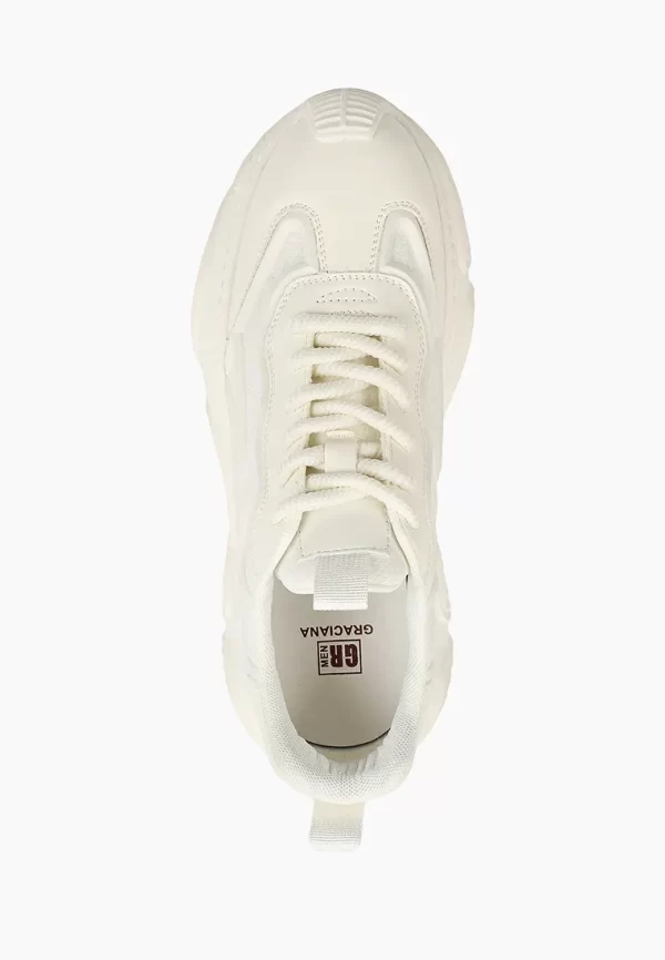 Pantofi barbati sport, piele naturala , albi - imagine 5